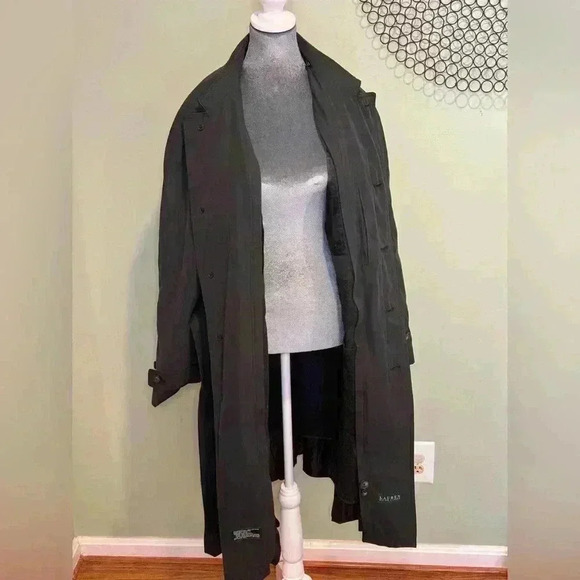 Ralph Lauren - Black lined men’s raincoat. Pockets and zip out liner. Size 40R - Picture 3 of 9